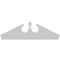 Ekena Millwork Acorn Architectural Grade PVC Combination Pediment, 80"W x 26-7/8"H x 2-3/4"P (Pitch 6/12) PEDPC080X270ACR00 - alternate 5